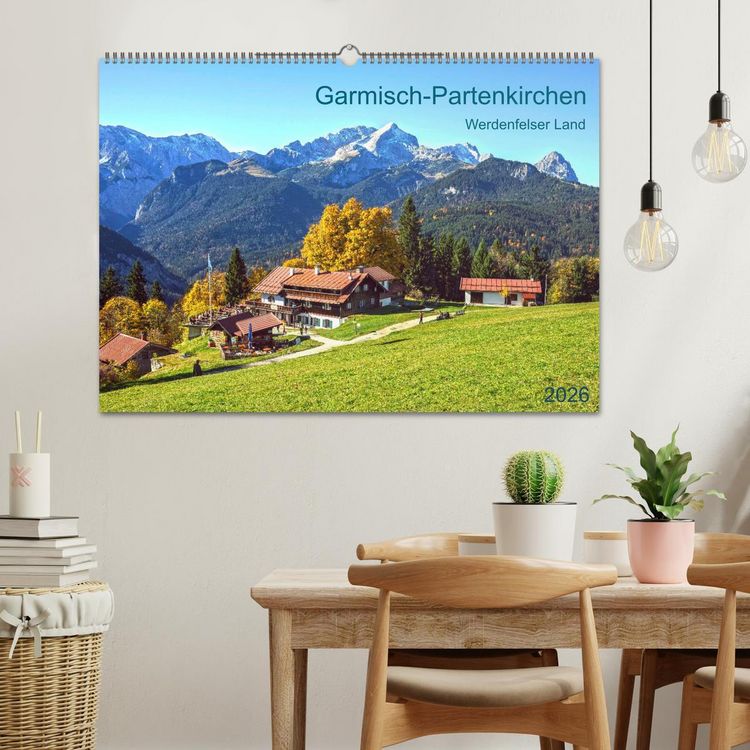 Produktbild: Garmisch-Partenkirchen Werdenfelser Land (Wandkalender 2026 DIN A2 quer), CALVENDO Monatskalender