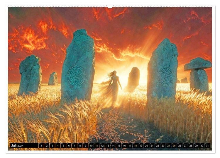Produktbild: Keltischer Schatten (hochwertiger Premium Wandkalender 2027 DIN A2 quer), Kunstdruck in Hochglanz