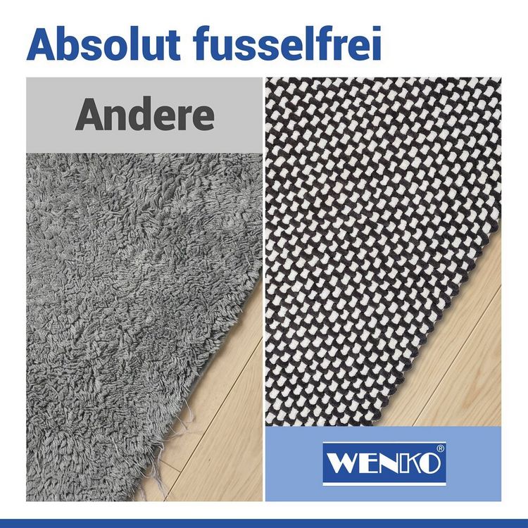 Produktbild: Badteppich Mod. Covelo Wei&szlig;-Anthrazit, 50 x 80 cm, rutschfest und waschbar bis 30 &deg;C