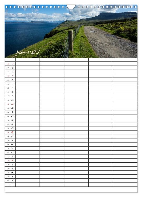 Produktbild: Isle of Skye - Schottlands Inseln - Familienplaner (Wandkalender 2026 DIN A3 hoch), CALVENDO Monatskalender