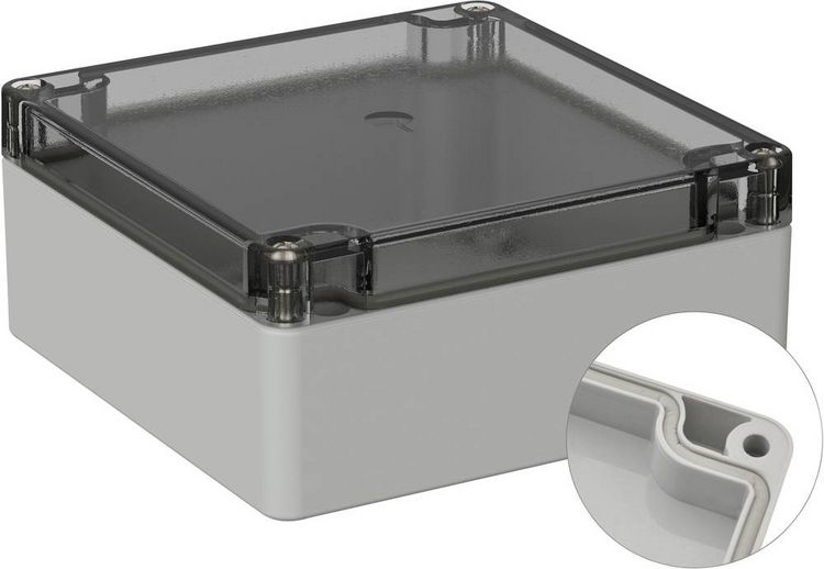 Produktbild: TRU COMPONENTS TC-9065464 Outdoor-Geh&auml;use 122 x 120 x 55 Polycarbonat Lichtgrau (RAL 7035) 1 St.