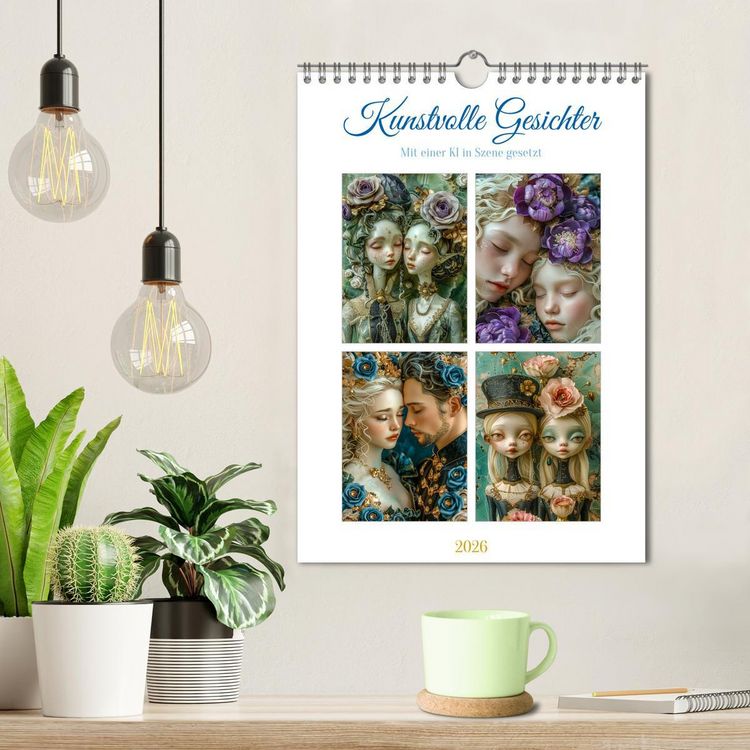 Produktbild: Kunstvolle Gesichter (Wandkalender 2026 DIN A4 hoch), CALVENDO Monatskalender