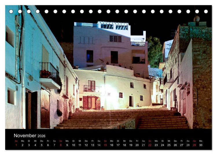 Produktbild: Ibiza by night (Tischkalender 2026 DIN A5 quer), CALVENDO Monatskalender