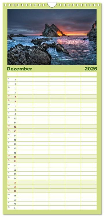 Produktbild: Familienplaner 2026 - Schottland zum Verlieben mit 5 Spalten (Wandkalender, 21 x 45 cm) CALVENDO