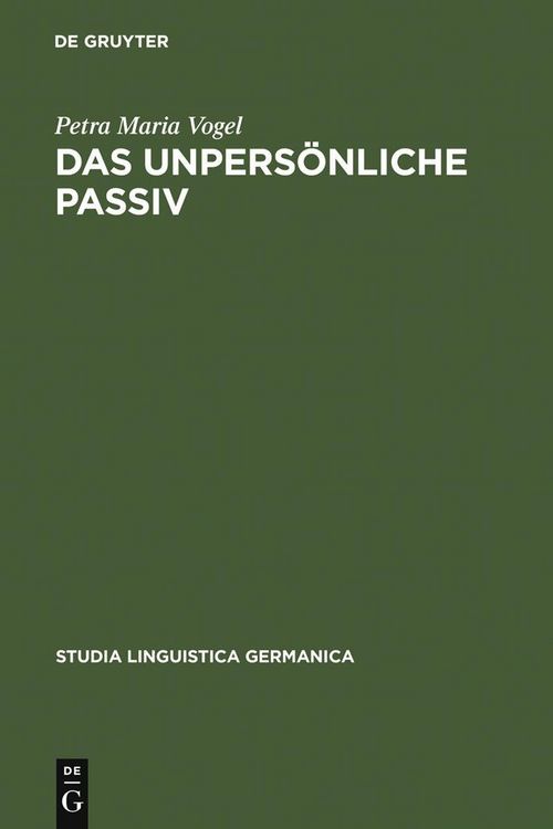 Produktbild: Das unpers&ouml;nliche Passiv