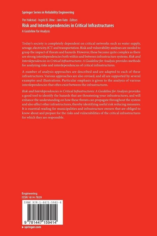 Produktbild: Risk and Interdependencies in Critical Infrastructures