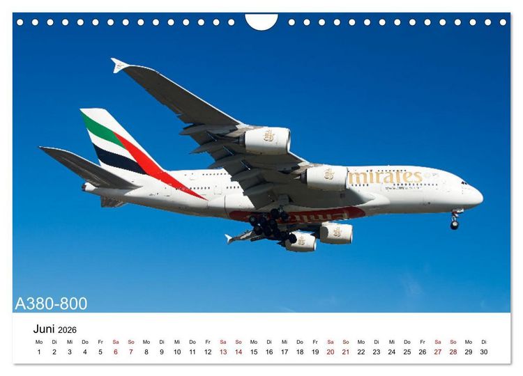 Produktbild: Flugzeuge von Airbus (Wandkalender 2026 DIN A4 quer), CALVENDO Monatskalender