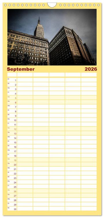 Produktbild: Familienplaner 2026 - New York feeling mit 5 Spalten (Wandkalender, 21 x 45 cm) CALVENDO