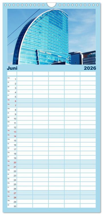 Produktbild: Familienplaner 2026 - UB, Ulan Bator, Ulaanbaatar mit 5 Spalten (Wandkalender, 21 x 45 cm) CALVENDO