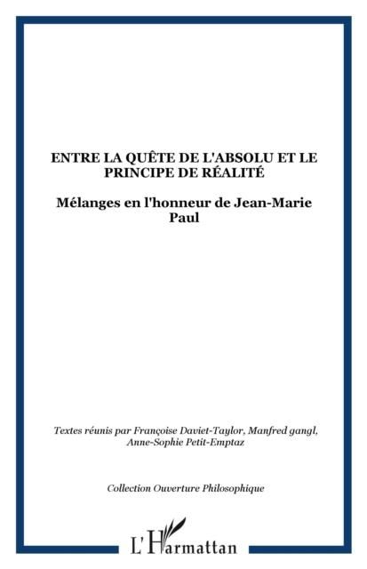Produktbild: Entre la quete de l'absolu et le principe de realite