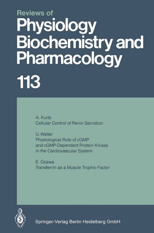 Produktbild: Reviews of Physiology, Biochemistry and Pharmacology