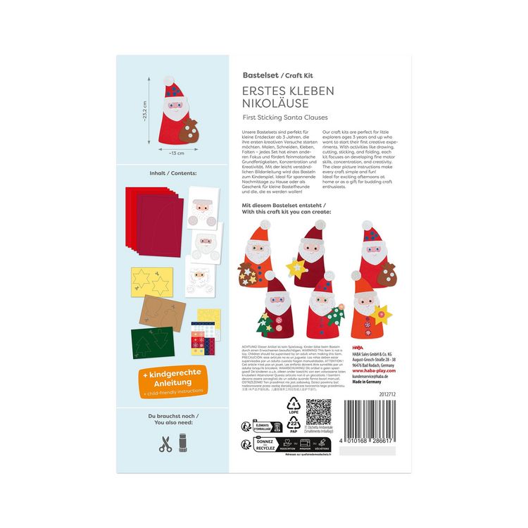 Produktbild: Bastelset - Erstes Kleben Nikol&auml;use