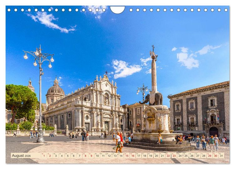 Produktbild: Sizilien, &Auml;tna-Catania-Cefalu-Messina-Syrakus-Taormina-Tindari (Wandkalender 2026 DIN A4 quer), CALVENDO Monatskalender