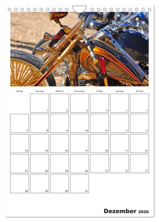 Produktbild: Best of Harley-Davidson Custom-Style 2026 (Wandkalender 2026 DIN A4 hoch), CALVENDO Monatskalender