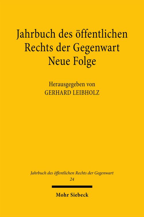 Produktbild: Jahrbuch des &ouml;ffentlichen Rechts der Gegenwart. Neue Folge