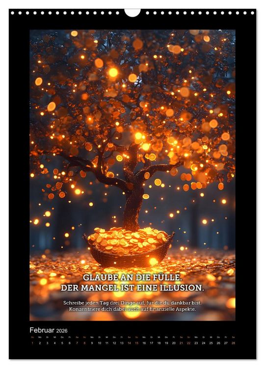 Produktbild: Vom Tr&auml;umen zum Tun! - Erschaffe dir in 12 Monaten dein Million&auml;rs-Mindset. (Wandkalender 2026 DIN A3 hoch), CALVENDO Monatskalender