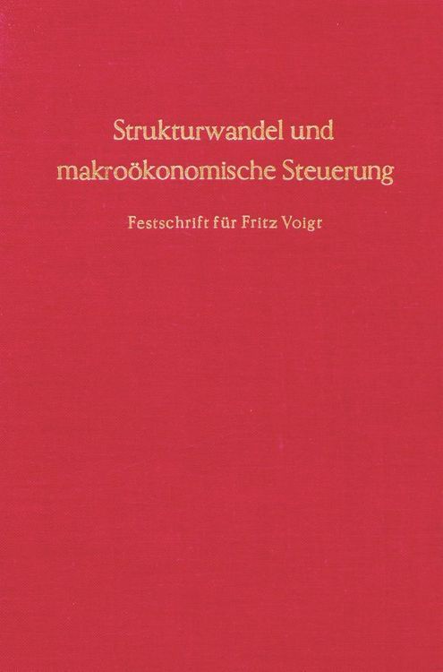 Produktbild: Strukturwandel und makro&ouml;konomische Steuerung.