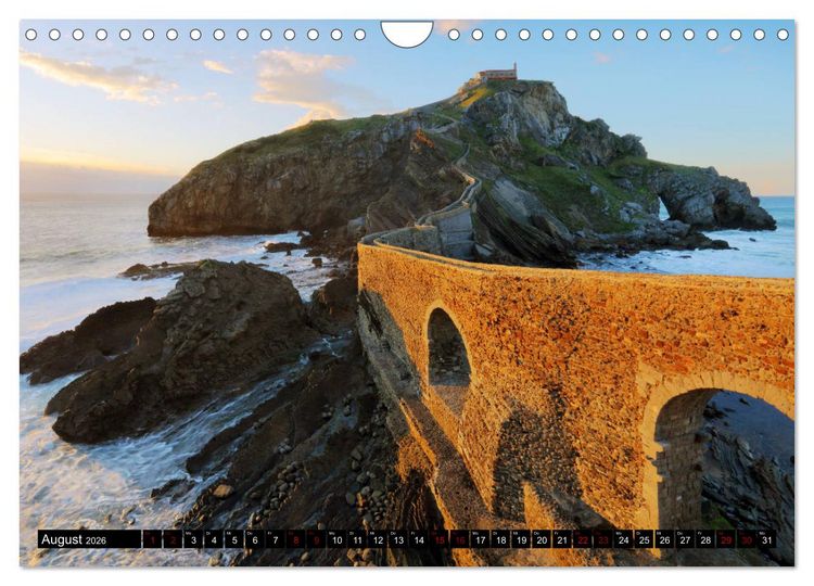 Produktbild: Spaniens Baskenland (Wandkalender 2026 DIN A4 quer), CALVENDO Monatskalender