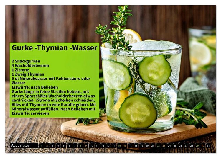 Produktbild: Eiskalt erwischt - Aromawasser (Tischkalender 2026 DIN A5 quer), CALVENDO Monatskalender