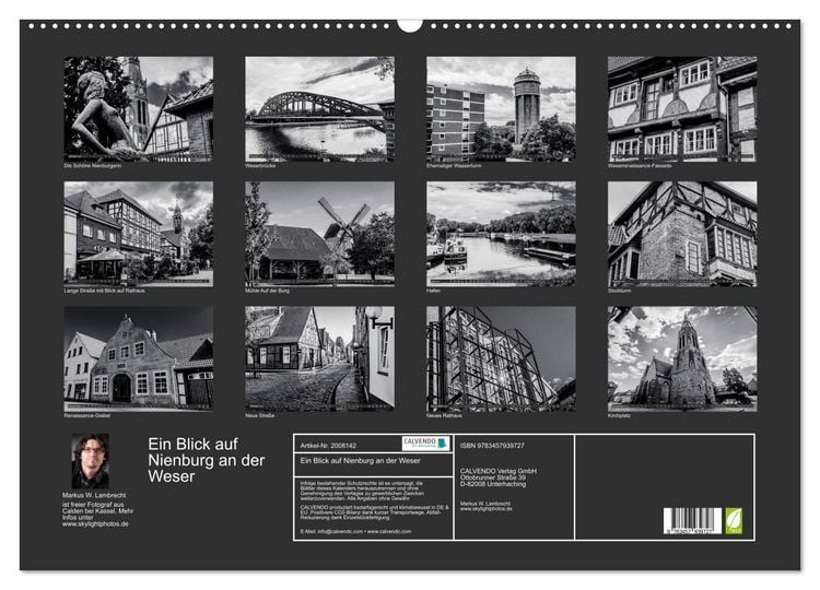 Produktbild: Ein Blick auf Nienburg an der Weser (Wandkalender 2026 DIN A2 quer), CALVENDO Monatskalender