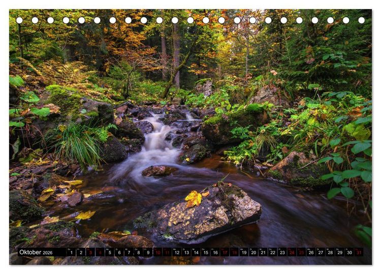 Produktbild: Fl&uuml;sse und Seen im Harz (Tischkalender 2026 DIN A5 quer), CALVENDO Monatskalender