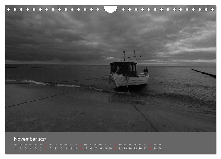 Produktbild: Ostsee - von schwarz bis wei&szlig; (Wandkalender 2027 DIN A4 quer), CALVENDO Monatskalender