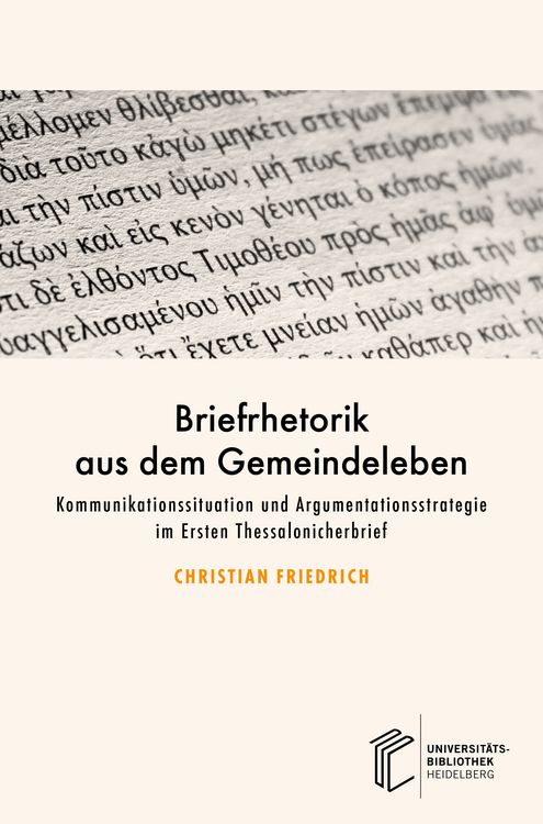 Produktbild: Briefrhetorik aus dem Gemeindeleben