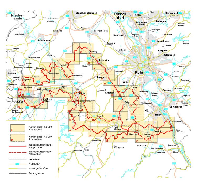 Produktbild: Kompakt-Spiralo BVA Wasserburgenroute, 1:50.000, mit GPS-Track Download
