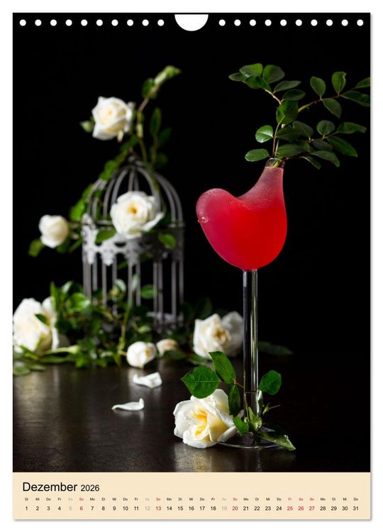 Produktbild: Cocktails mit Blumen und Pflanzen (Wandkalender 2026 DIN A4 hoch), CALVENDO Monatskalender