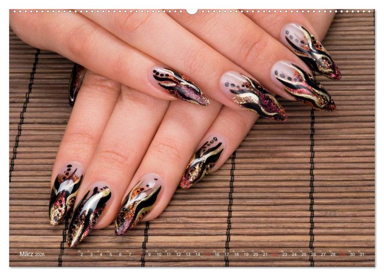 Produktbild: Verg&auml;ngliche Kunst - Nailart Episode 2 (hochwertiger Premium Wandkalender 2026 DIN A2 quer), Kunstdruck in Hochglanz