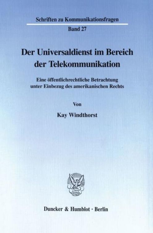 Produktbild: Der Universaldienst im Bereich der Telekommunikation.