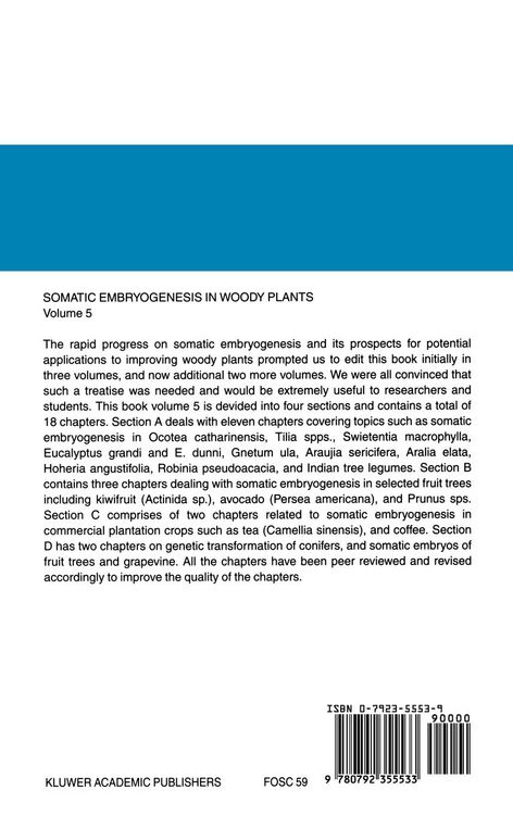 Produktbild: Somatic Embryogenesis in Woody Plants