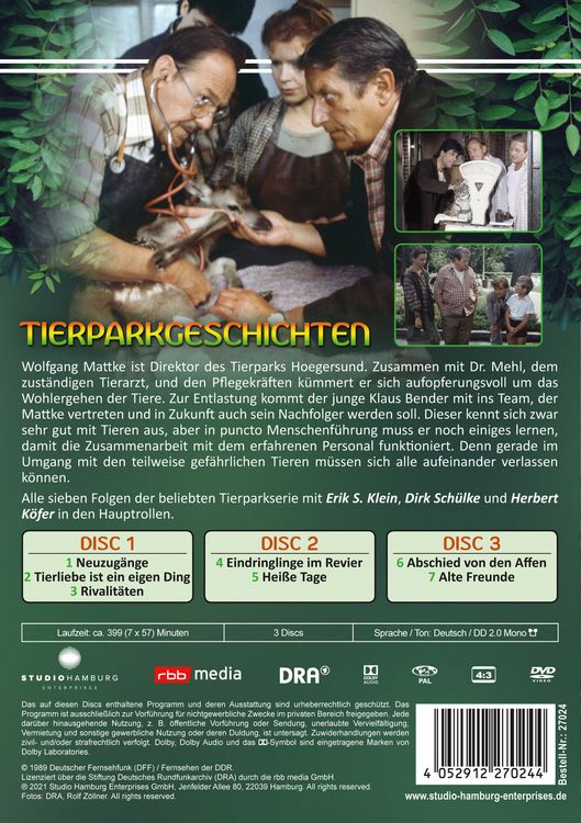Produktbild: Tierparkgeschichten - Die komplette Serie (DDR TV-Archiv) [3 DVDs]