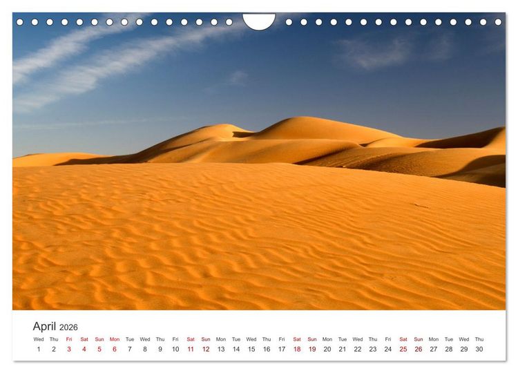 Produktbild: Desert dunes in Abu Dhabi (Wall Calendar 2026 DIN A4 landscape), CALVENDO 12 Month Wall Calendar