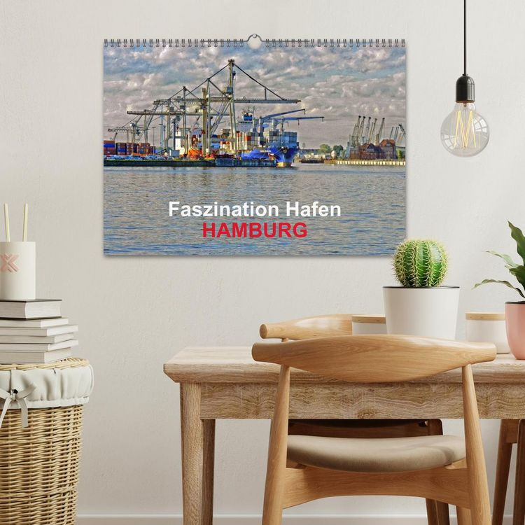 Produktbild: Faszination Hafen - Hamburg (Wandkalender 2026 DIN A3 quer), CALVENDO Monatskalender
