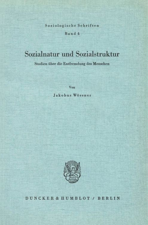 Produktbild: Sozialnatur und Sozialstruktur.