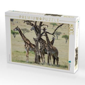 Produktbild: CALVENDO Puzzle Giraffen in der Masai Mara | 1000 Teile Lege-Gr&ouml;&szlig;e 64x48cm Foto-Puzzle f&uuml;r gl&uuml;ckliche Stunden