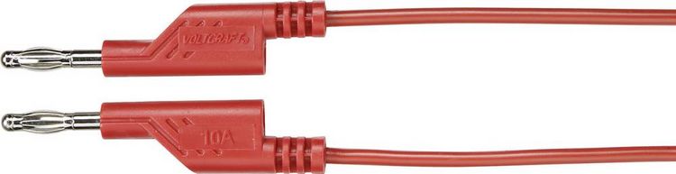 Produktbild: VOLTCRAFT MS5/RT Messleitung Lamellenstecker 4mm Lamellenstecker 4mm 5.00m Rot 1St.