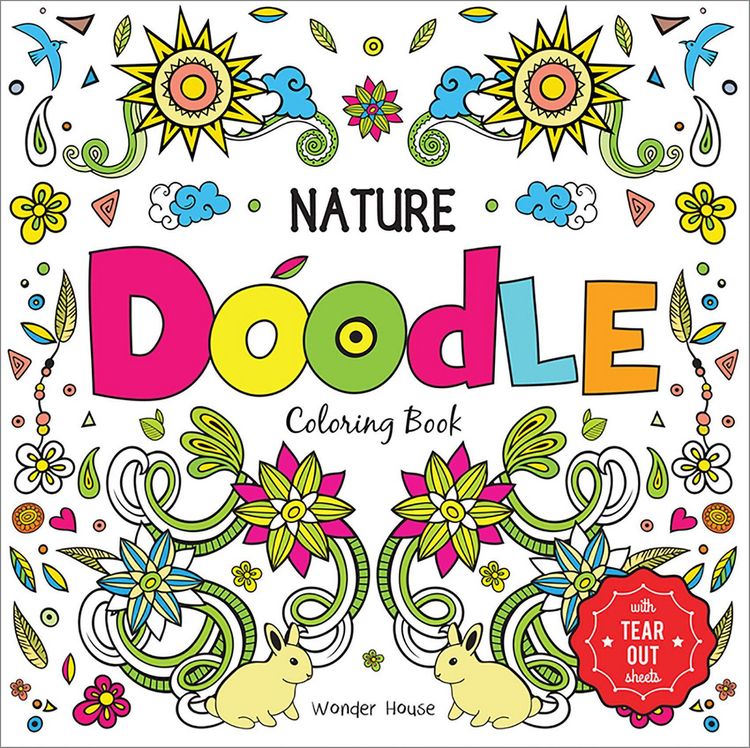 Produktbild: Nature Doodle Coloring Book: Children Coloring Book with Tear Out Sheets