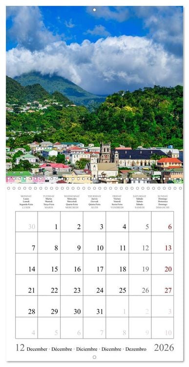 Produktbild: Dream destinations in the Caribbean (Wall Calendar 2026 12 &times; 12 Inch) CALVENDO 12 Month Wall Calendar