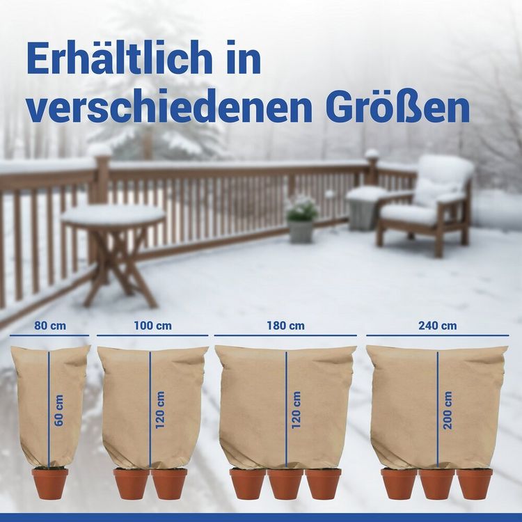 Produktbild: Pflanzenschutz-Vlies 180 x 120 cm, Beige, rei&szlig;festes Wintervlies f&uuml;r Pflanzen