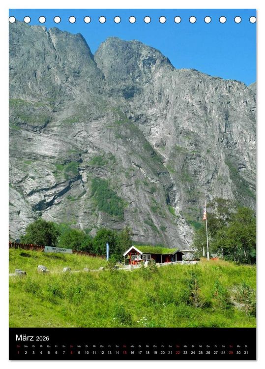 Produktbild: Paradiesisches Norwegen (Tischkalender 2026 DIN A5 hoch), CALVENDO Monatskalender