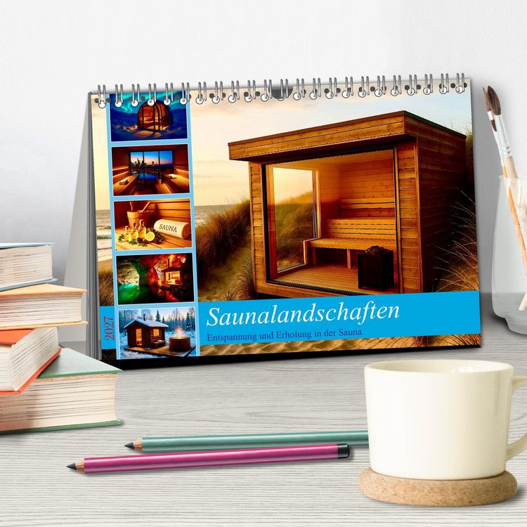 Produktbild: Saunalandschaften (Tischkalender 2027 DIN A5 quer), CALVENDO Monatskalender