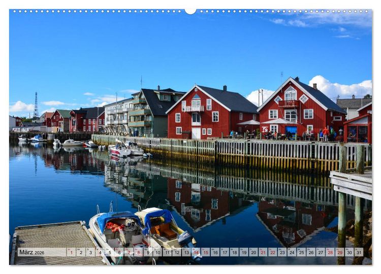 Produktbild: Lofoten - Die spektakul&auml;re Inselgruppe in Norwegen (Wandkalender 2026 DIN A2 quer), CALVENDO Monatskalender
