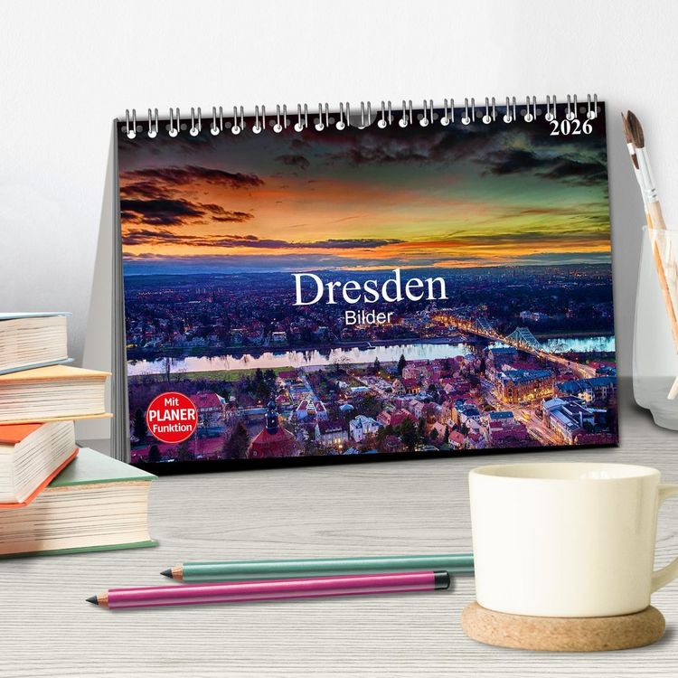 Produktbild: Dresden Bilder 2026 (Tischkalender 2026 DIN A5 quer), CALVENDO Monatskalender