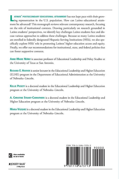 Produktbild: Nu&ntilde;ez, A: Latinos in Higher Education: Creating Conditions f