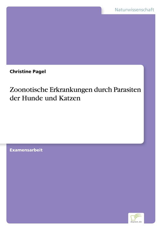 Produktbild: Zoonotische Erkrankungen durch Parasiten der Hunde und Katzen