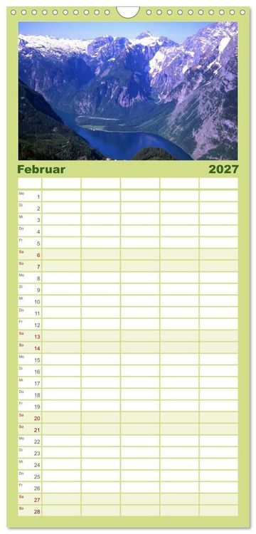 Produktbild: Familienplaner 2027 - Zauberhaftes Berchtesgadener Land mit 5 Spalten (Wandkalender, 21 x 45 cm) CALVENDO