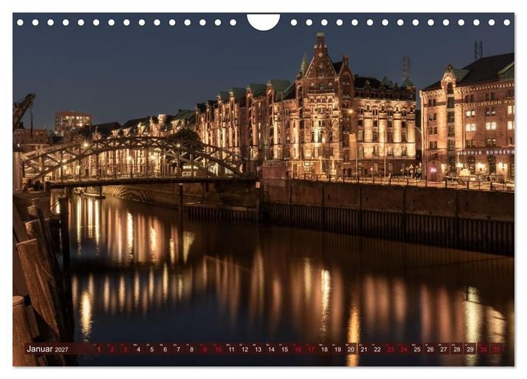 Produktbild: Magic Nights Hamburg (Wandkalender 2027 DIN A4 quer), CALVENDO Monatskalender