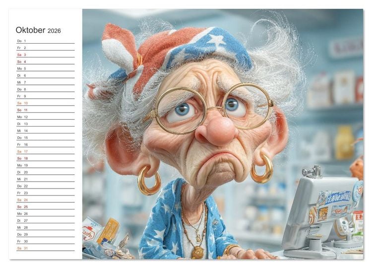 Produktbild: Oma macht jetzt Sonderschicht (Wandkalender 2026 DIN A2 quer), CALVENDO Monatskalender
